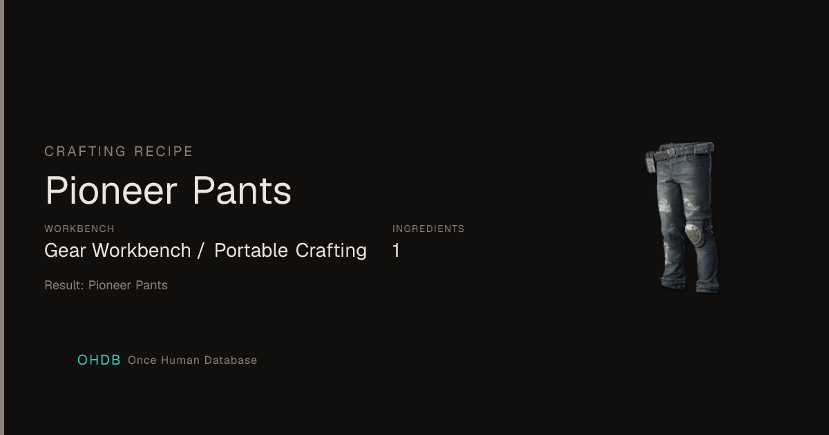 Pioneer Pants
