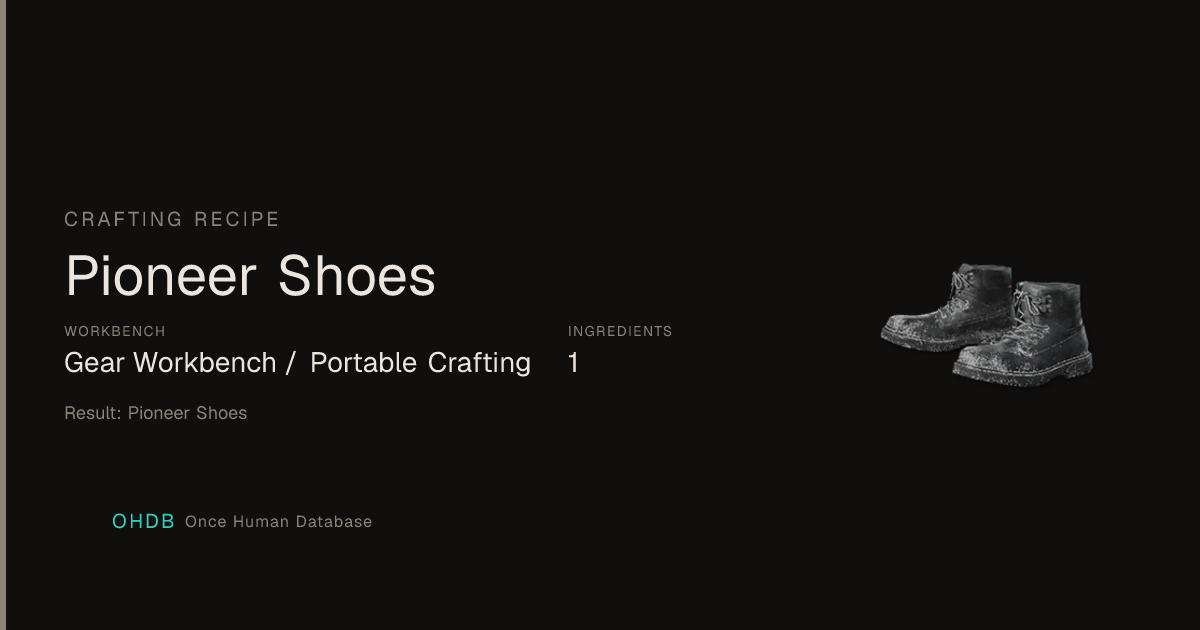 Pioneer Shoes