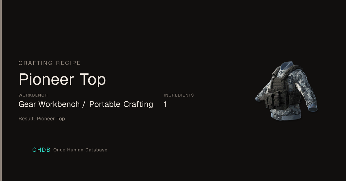Pioneer Top