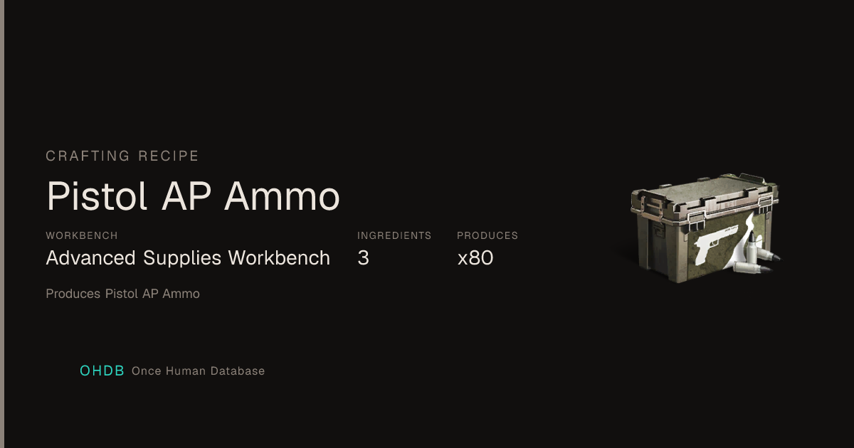 Pistol AP Ammo