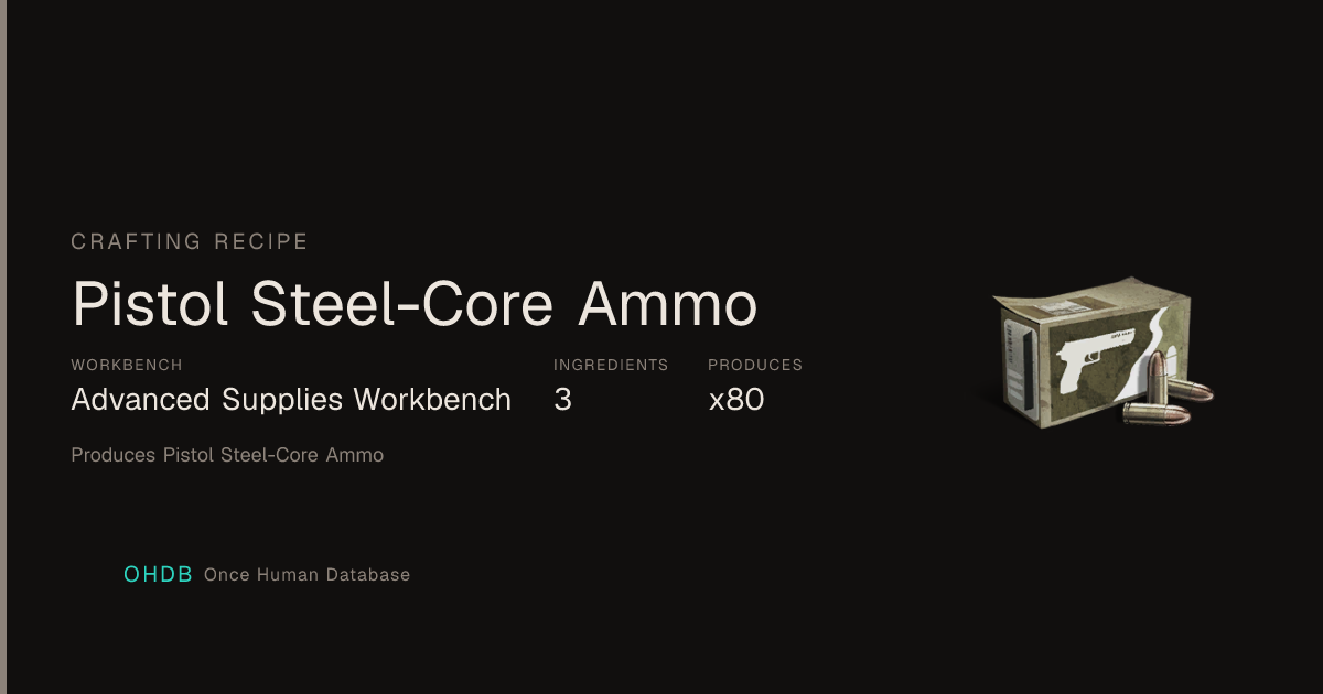 Pistol HV Ammo