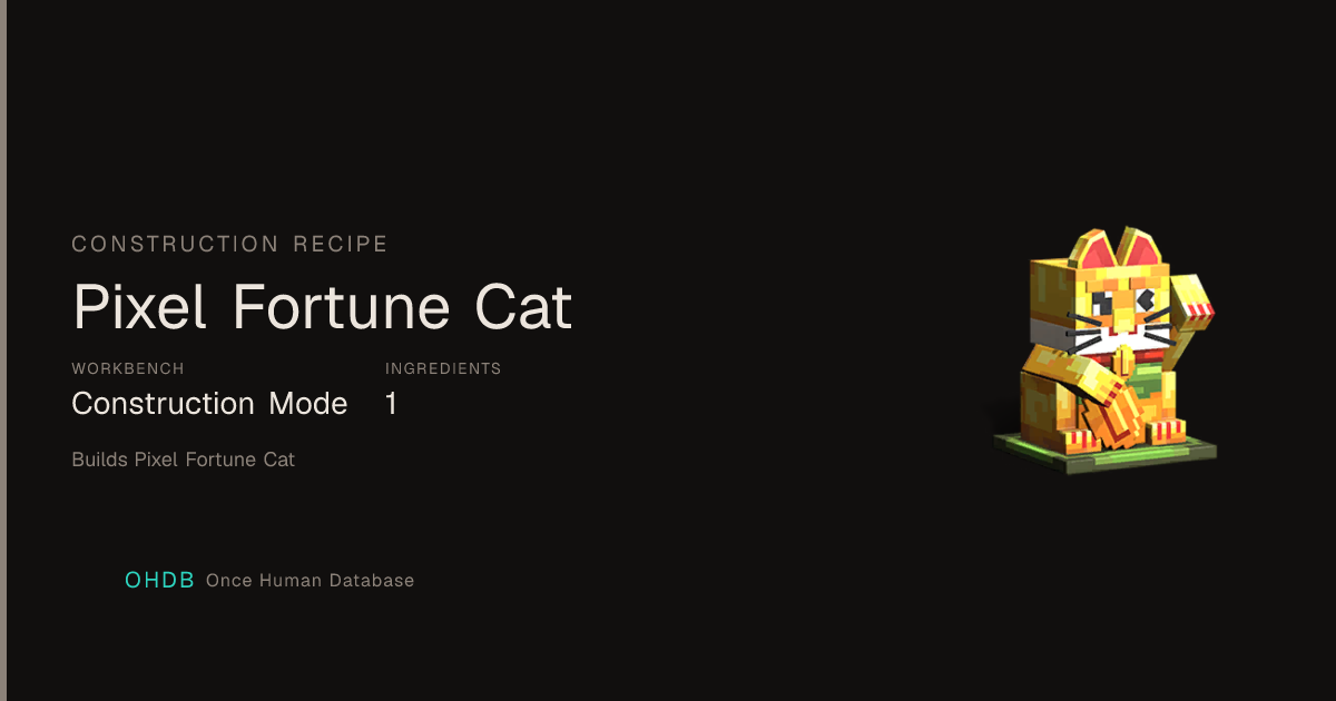 Pixel Fortune Cat