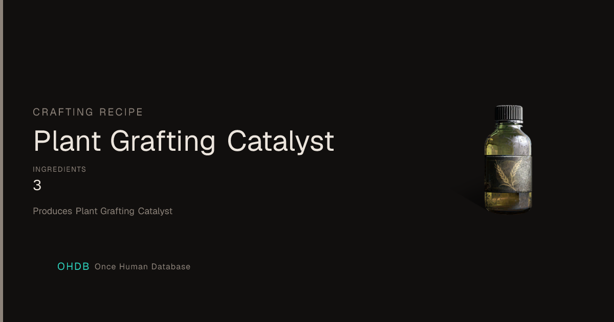 Plant Grafting Catalyst