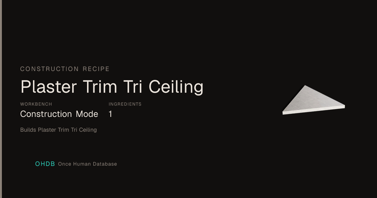 Plaster Trim Tri Ceiling