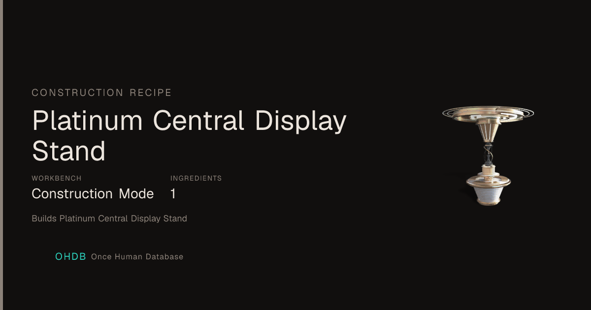 Platinum Central Display Stand