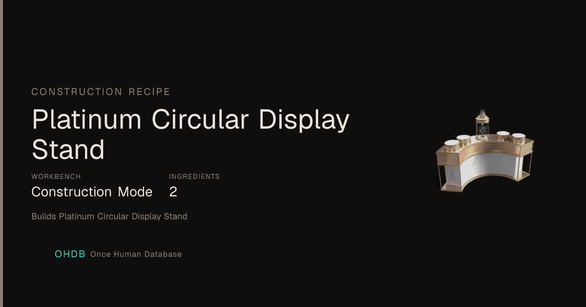 Platinum Circular Display Stand