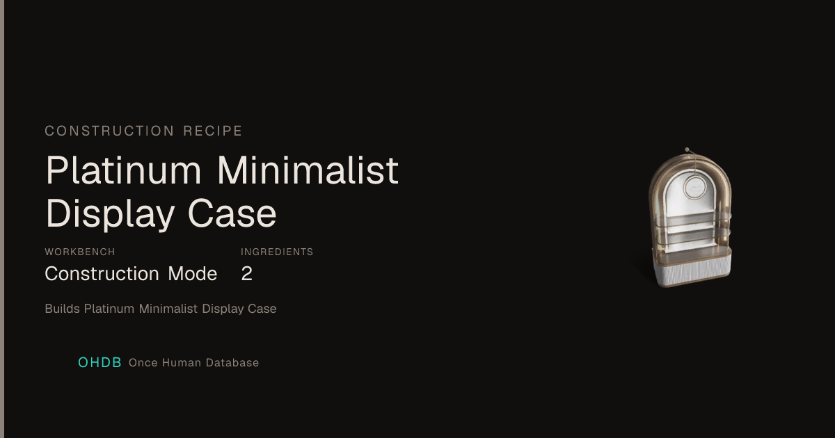 Platinum Minimalist Display Case