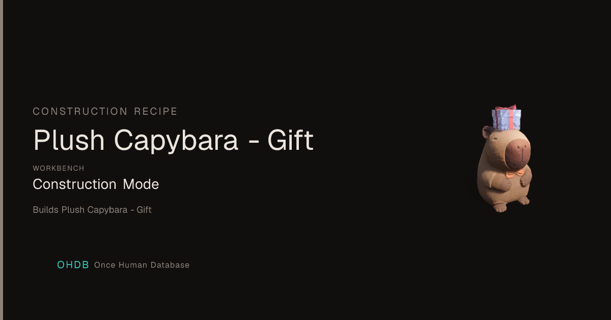Plush Capybara - Gift
