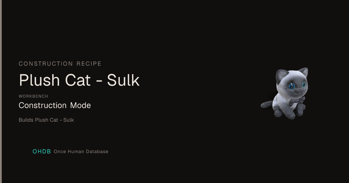 Plush Cat - Sulk