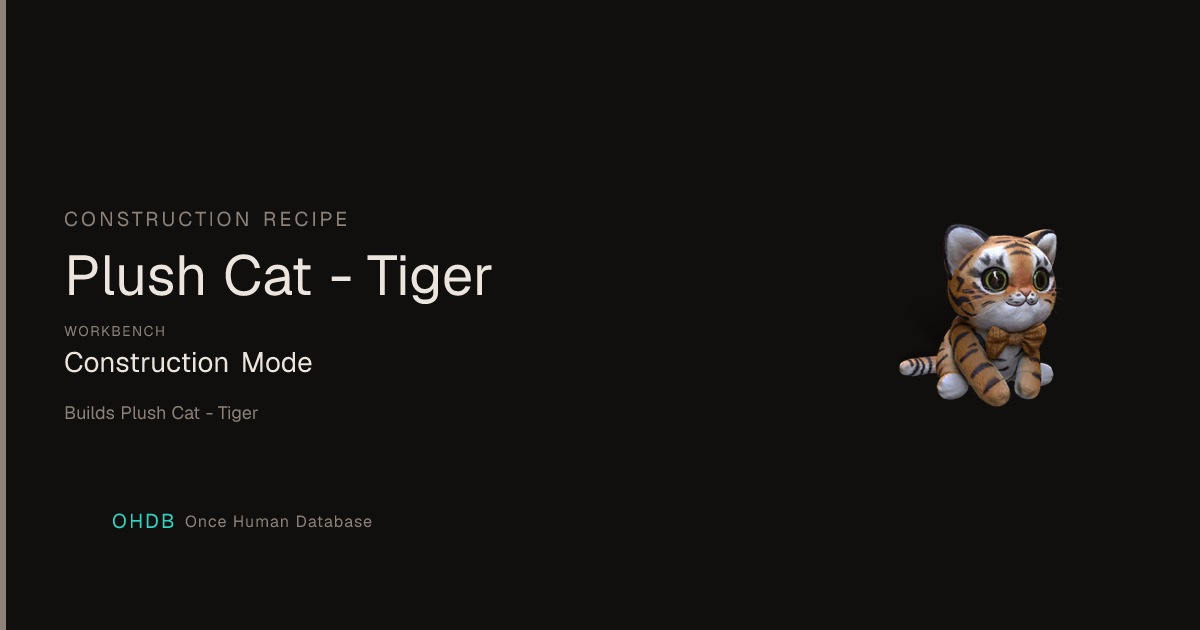 Plush Cat - Tiger