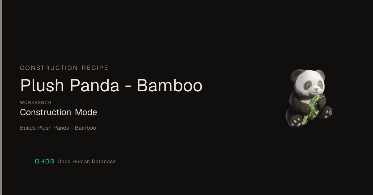 Plush Panda - Bamboo