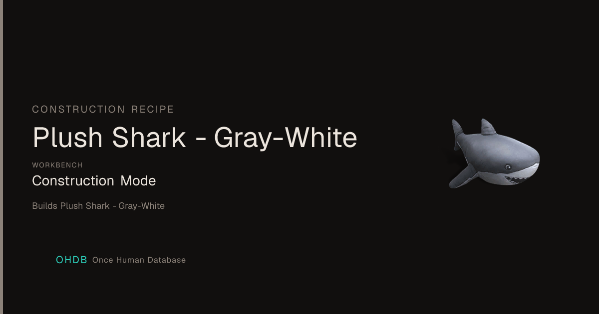 Plush Shark - Gray-White