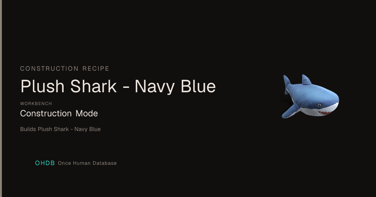 Plush Shark - Navy Blue