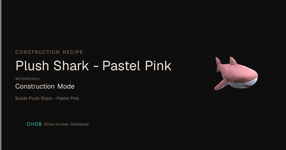 Plush Shark - Pastel Pink