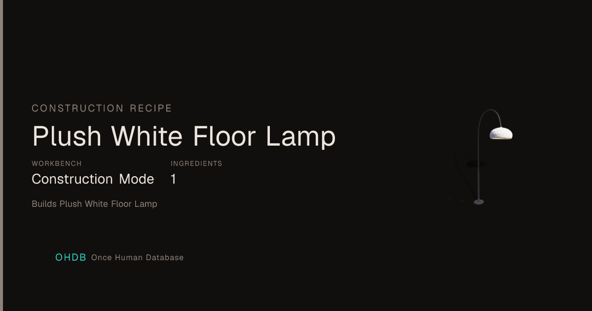 Plush White Floor Lamp