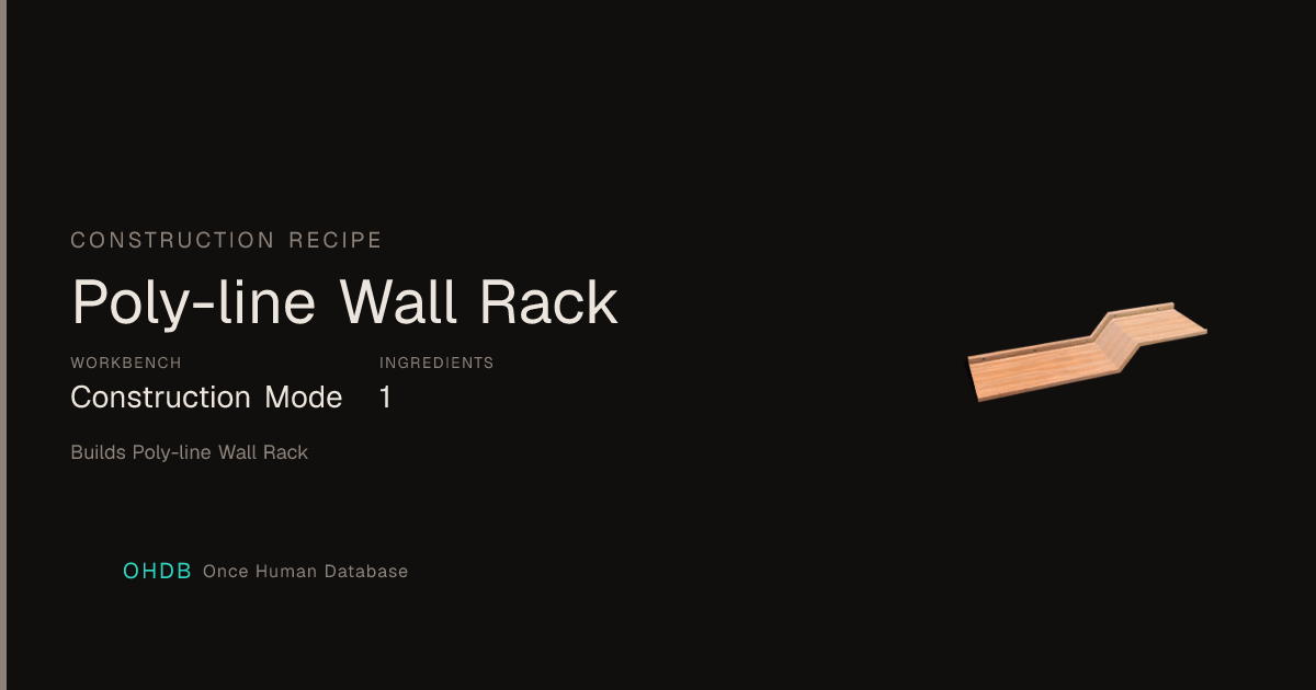 Poly-line Wall Rack