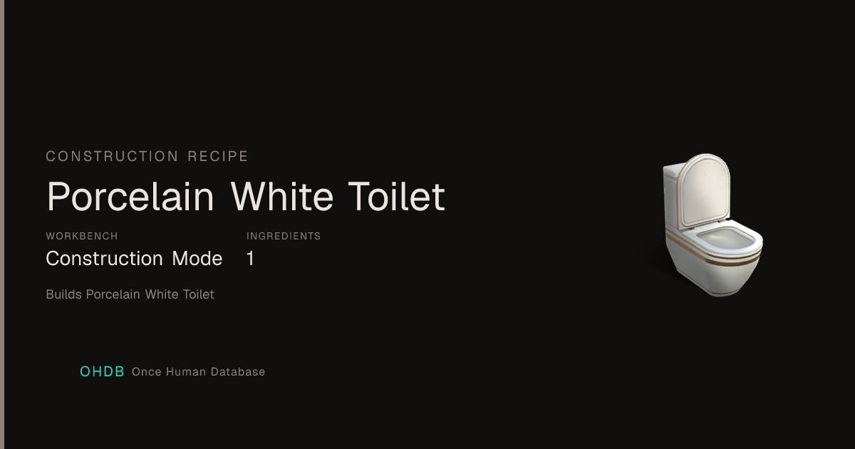 Porcelain White Toilet