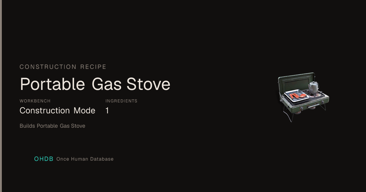 Portable Gas Stove