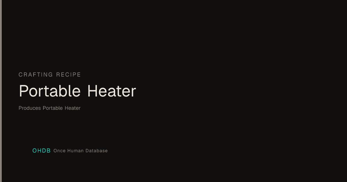 Portable Heater
