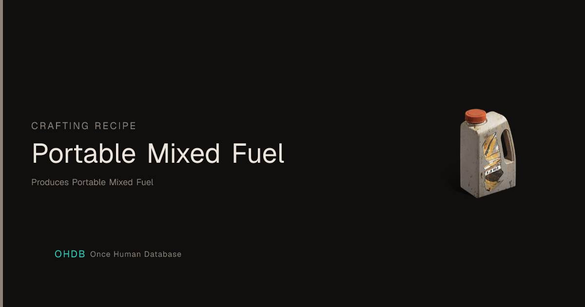 Portable Mixed Fuel