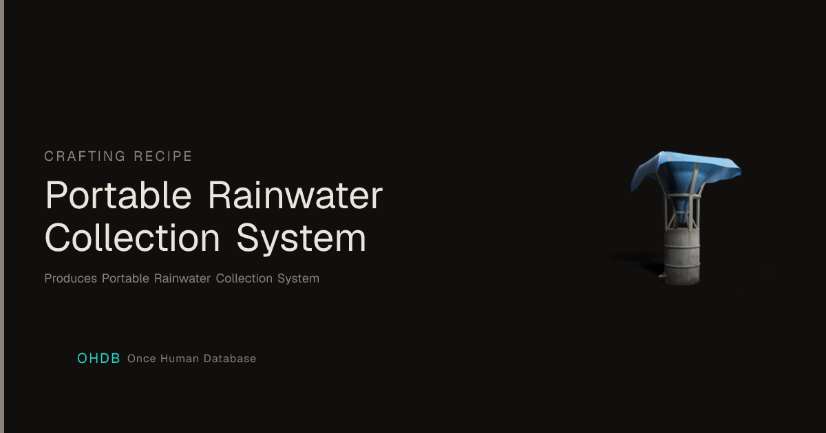 Portable Rainwater Collector