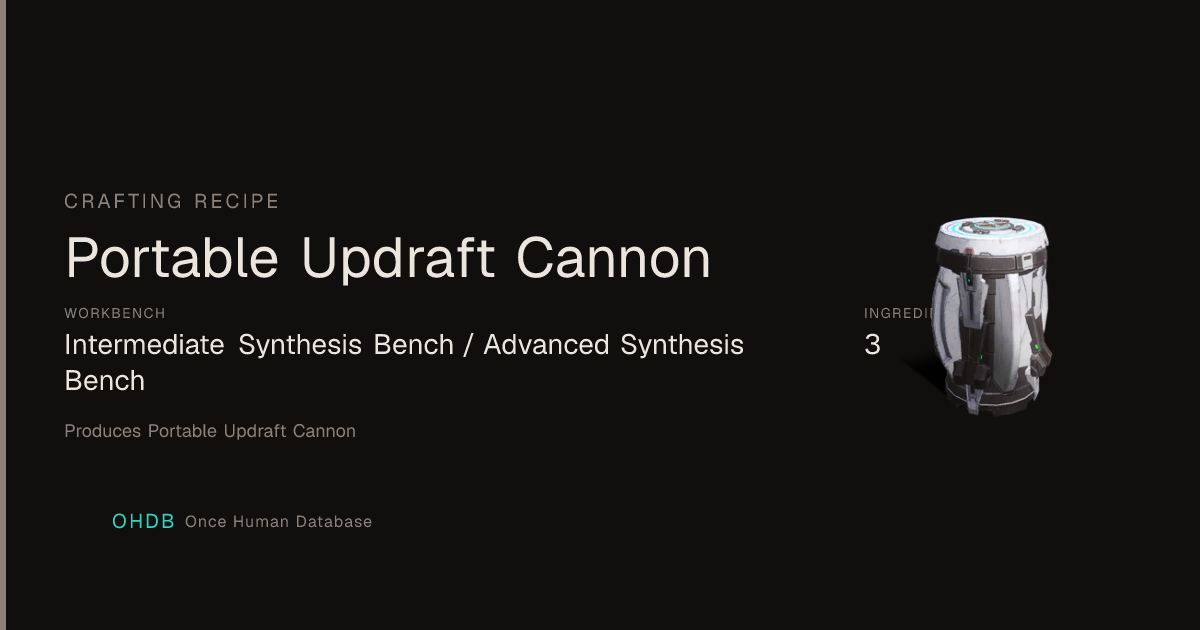 Portable Updraft Cannon