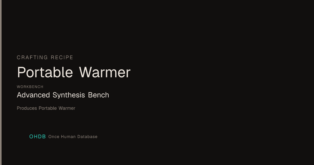 Portable Warmer