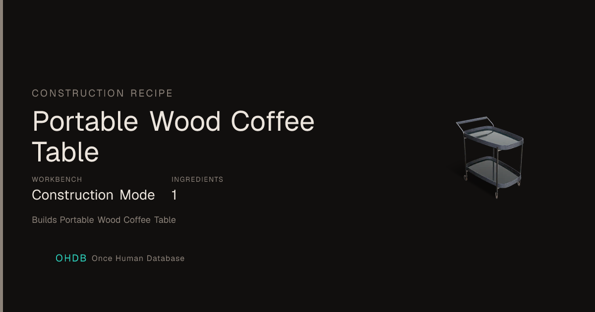 Portable Wood Coffee Table