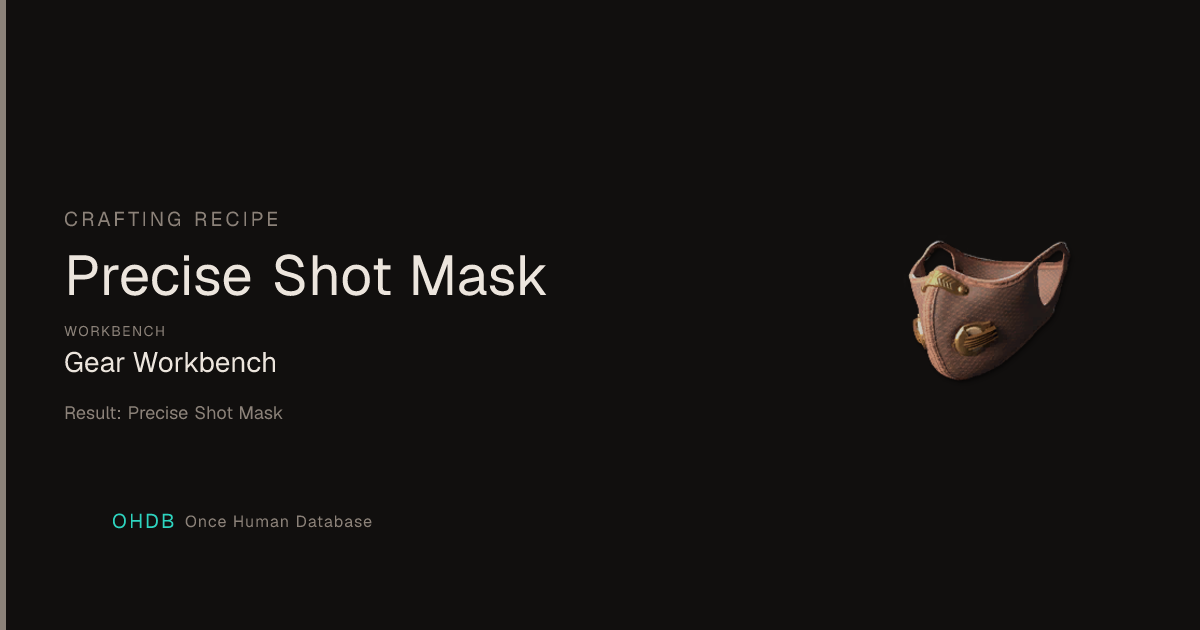 Precise Shot Mask