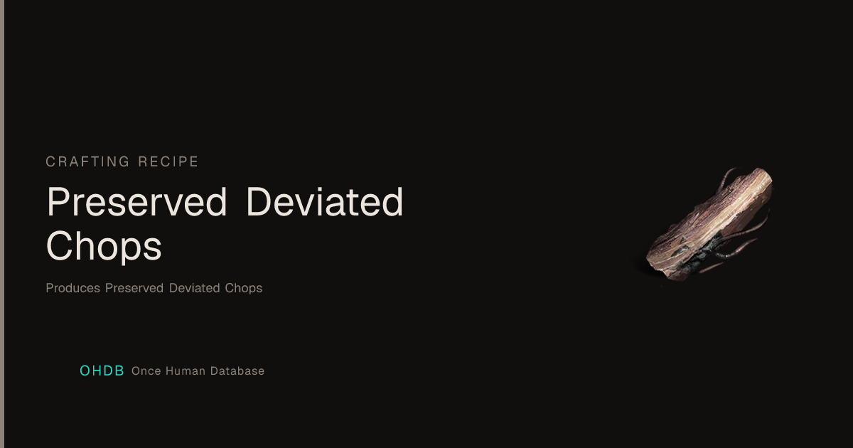 Preserved Deviated Chops