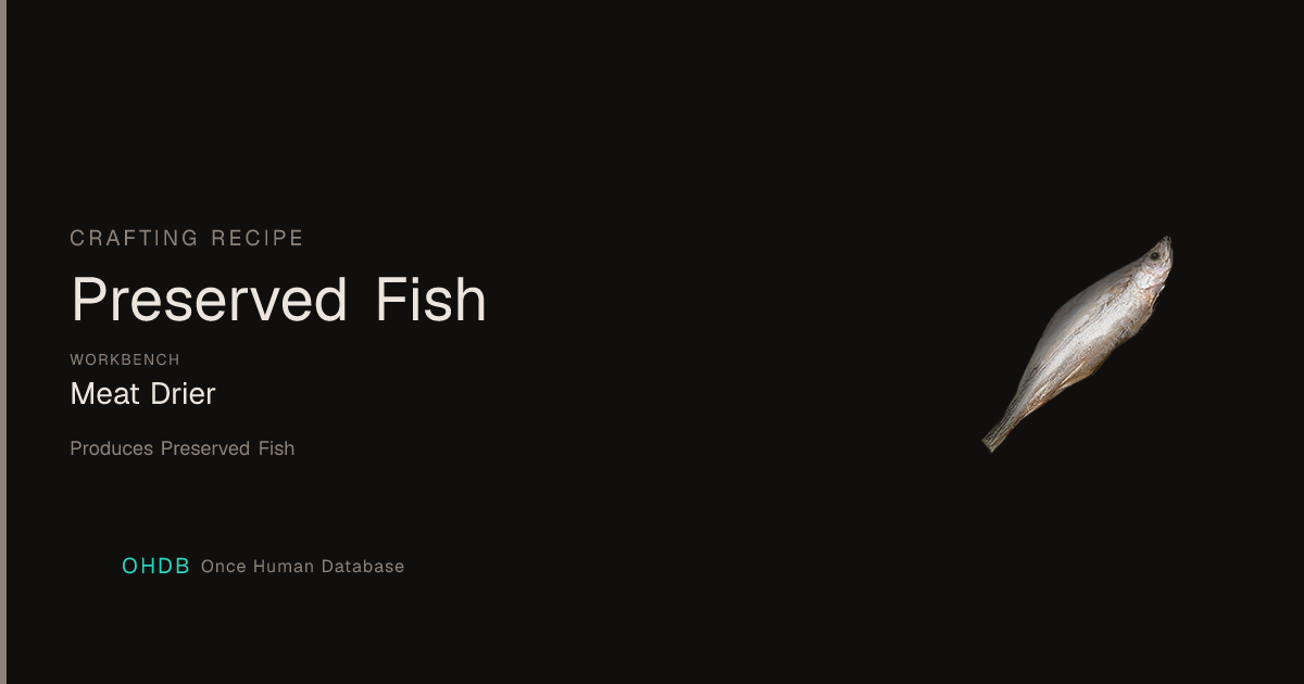 Preserved Fish