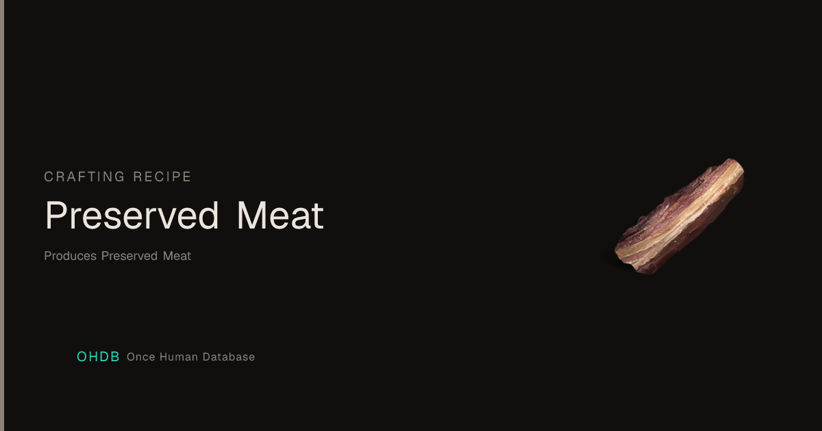 Preserved Meat