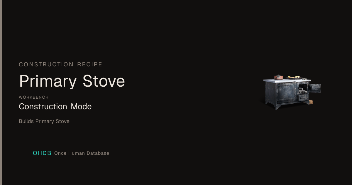 Primary Stove
