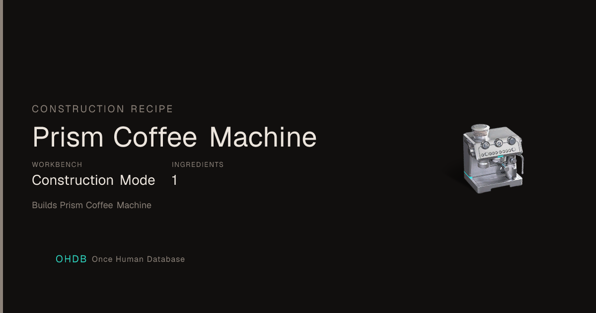 Prism Coffee Machine