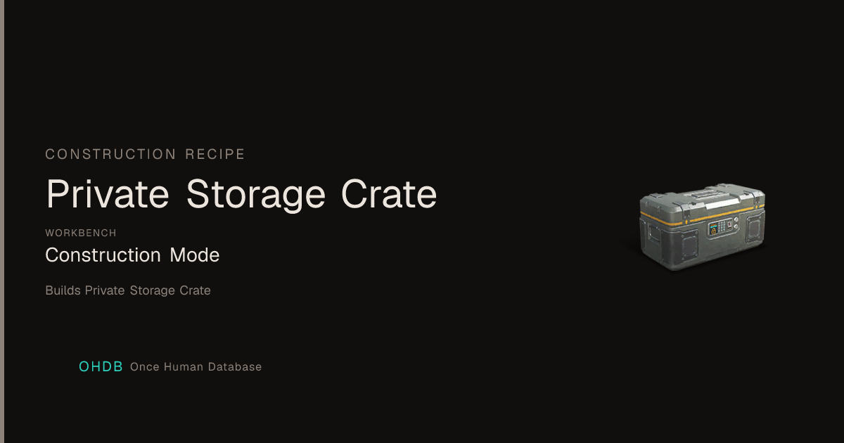 Private Storage Crate