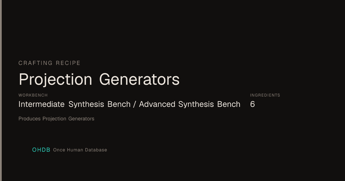Projection Generators