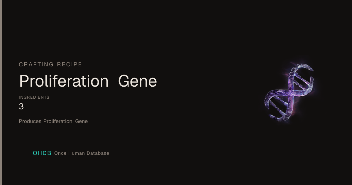 Proliferation Gene