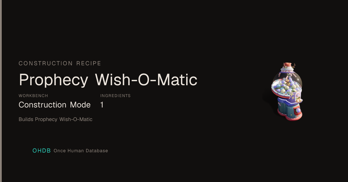 Prophecy Wish-O-Matic
