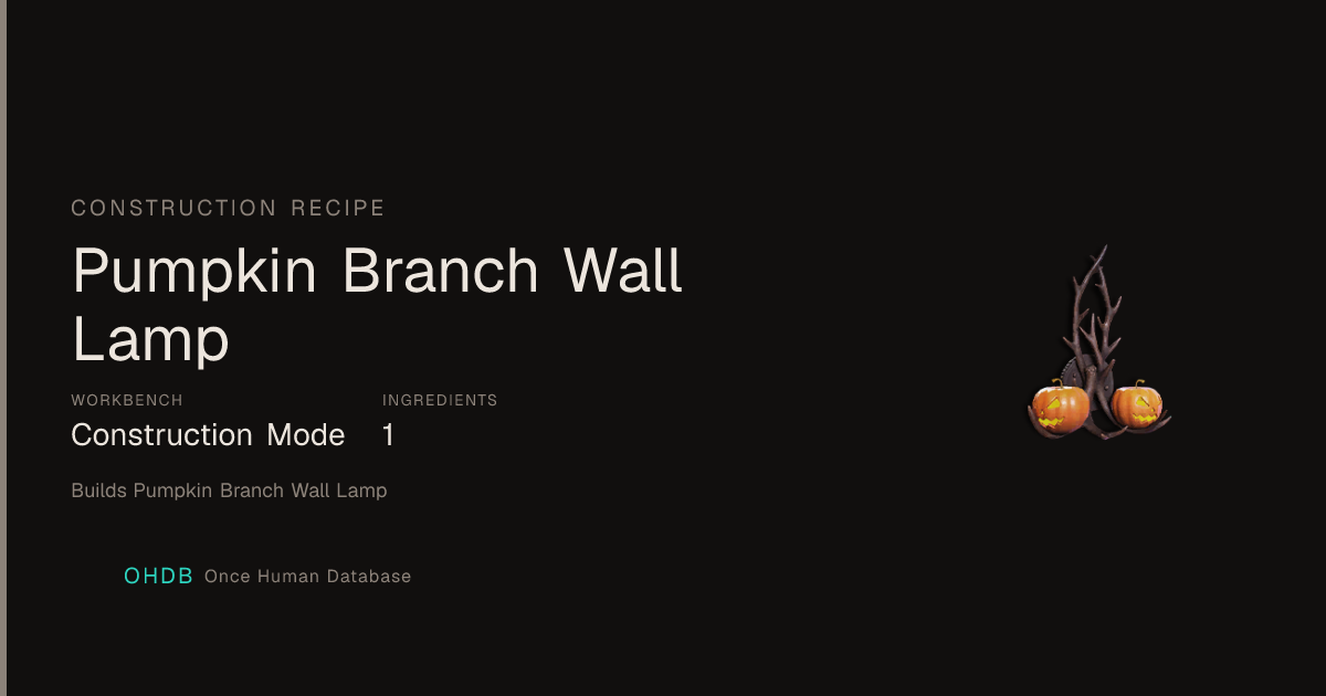 Pumpkin Branch Wall Lamp