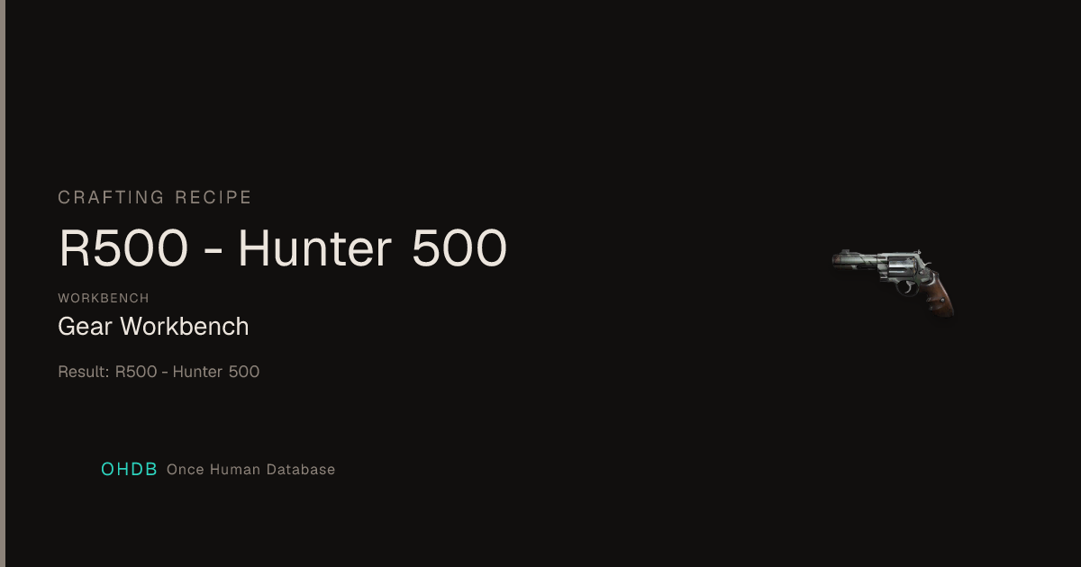 R500 - Hunter 500