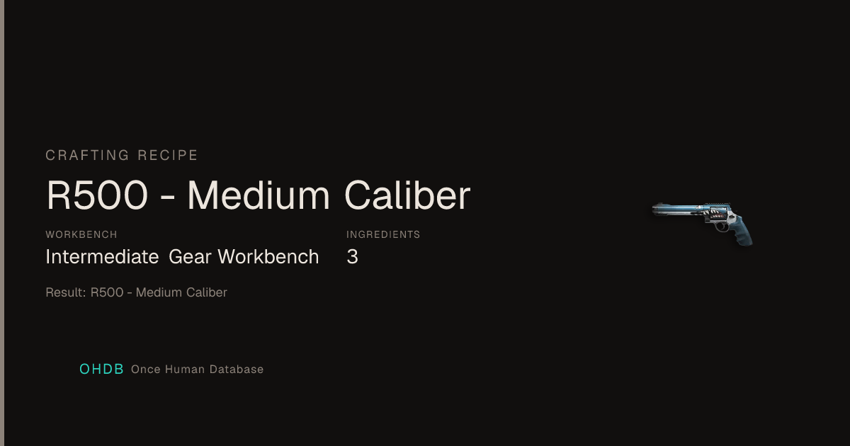 R500 - Medium Caliber