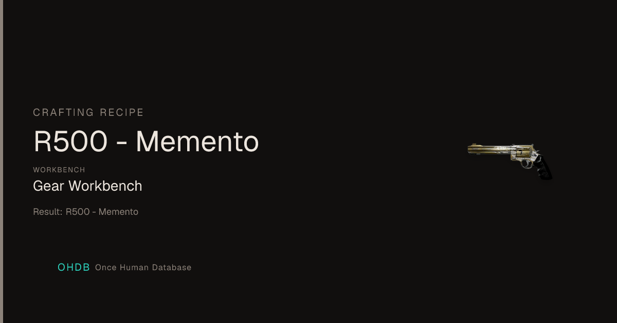 R500 - Memento