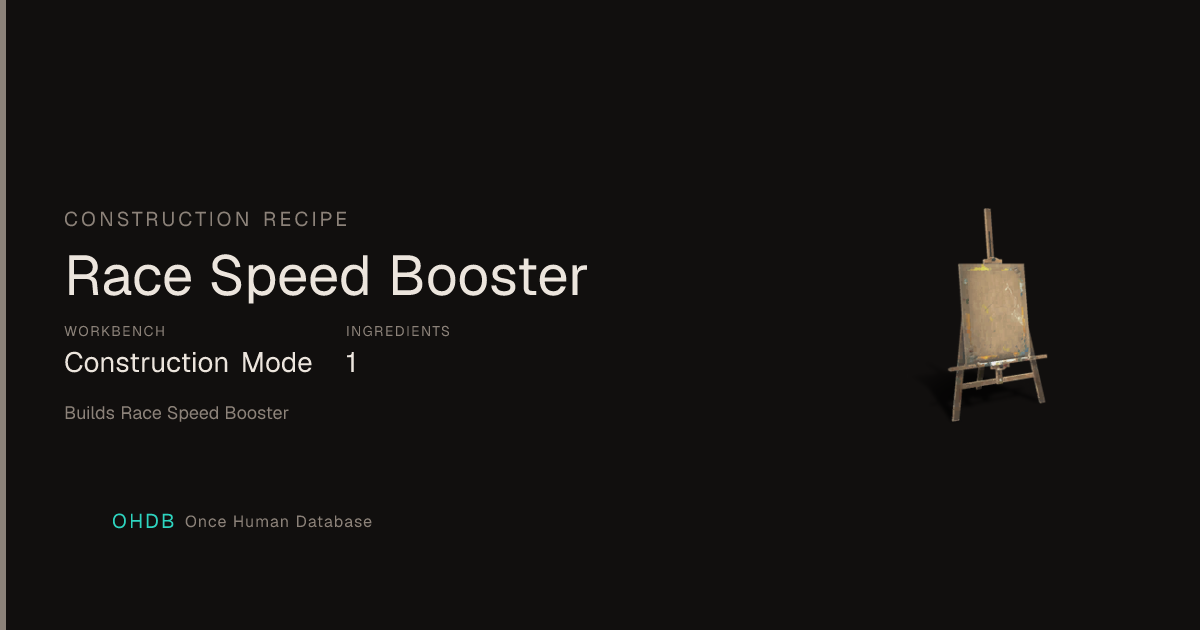Race Speed Booster