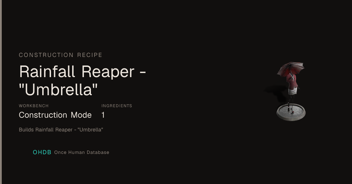 Rainfall Reaper - "Umbrella"