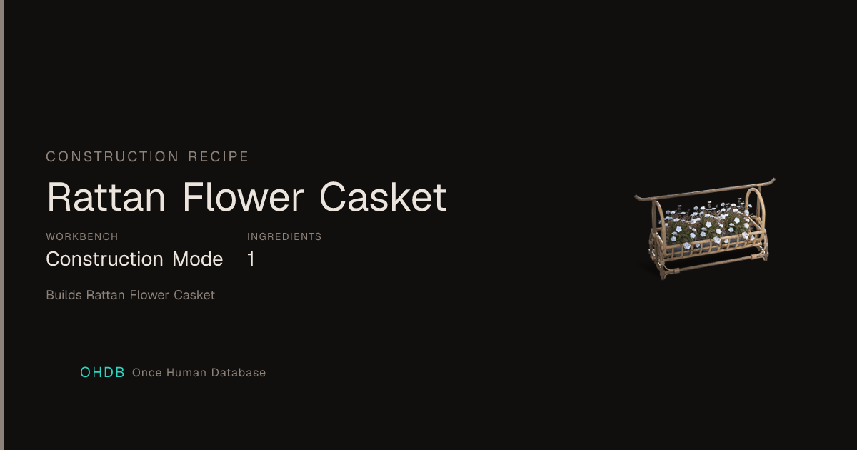 Rattan Flower Casket