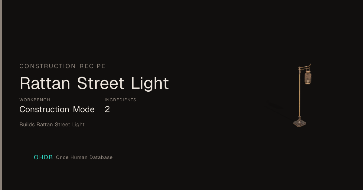 Rattan Street Light