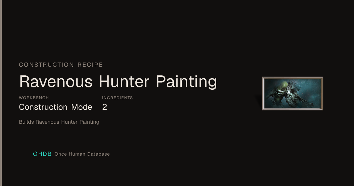 Ravenous Hunter Painting