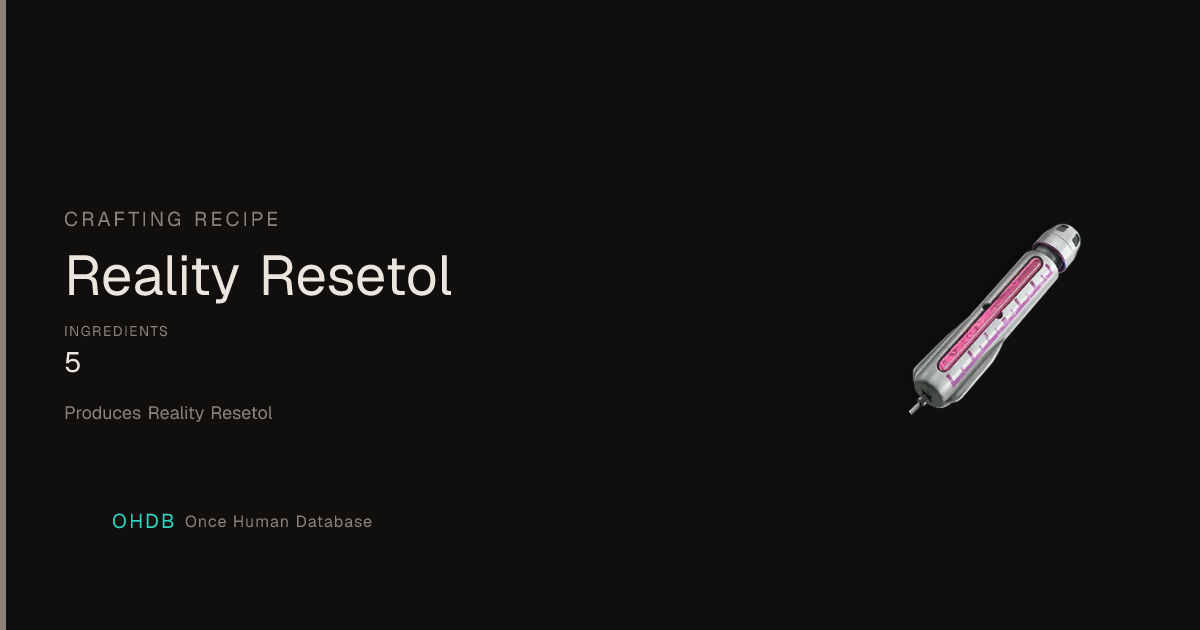 Reality Resetol
