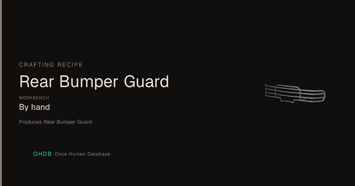 Rear Bumper Guard