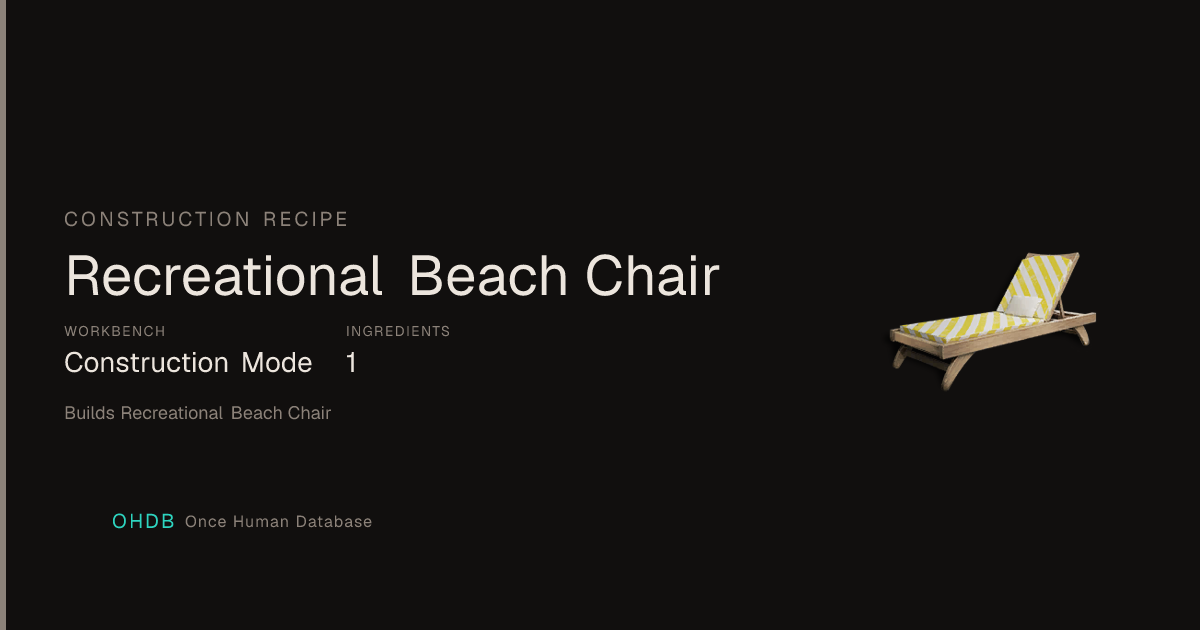 Recreational Beach Chair